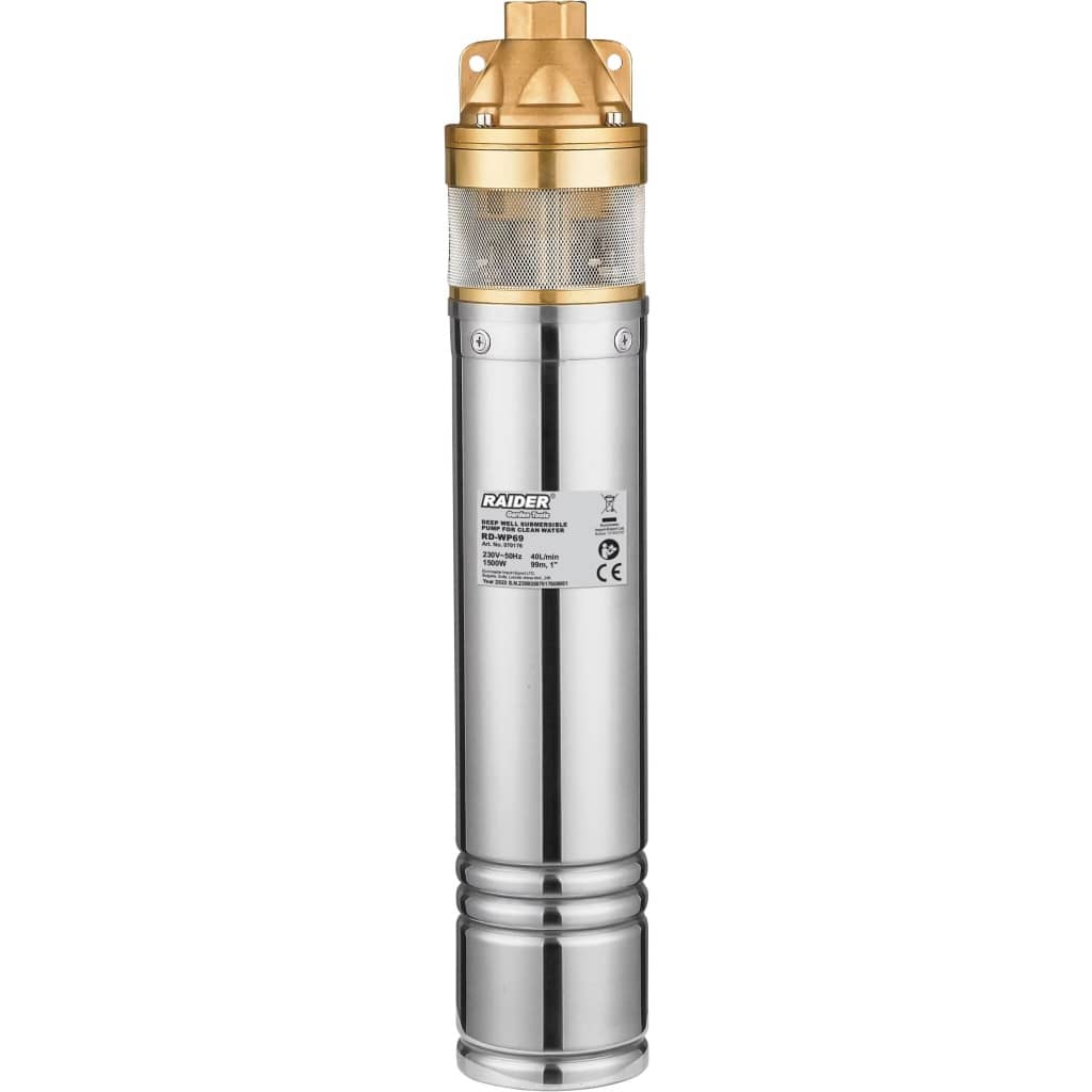 RAIDER Αντλία γεωτρήσεων ομβρίων RD-WP69 1500W 1" 40L/min 99m 070176 RAIDER Αντλία γεωτρήσεων ομβρίων RD-WP69 1500W 1" 40L/min 99m 070176