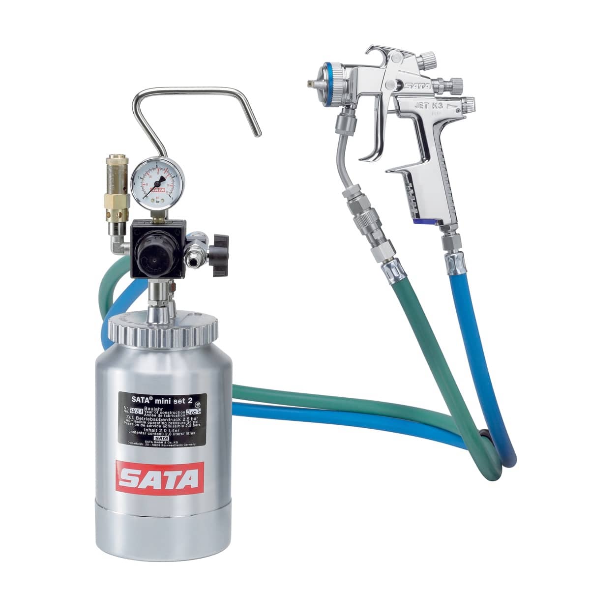 SATA 56408 Mini Set 2 - ΚΑΔΟΣ ΒΑΦΗΣ 2LT ΜΕ ΠΙΣΤΟΛΙ ΒΑΦΗΣ SATAjet 3000 K RP 1.1 (Λάστιχο 1.5mt) SATA 56408 Mini Set 2 - ΚΑΔΟΣ ΒΑΦΗΣ 2LT ΜΕ ΠΙΣΤΟΛΙ ΒΑΦΗΣ SATAjet 3000 K RP 1.1 (Λάστιχο 1.5mt)