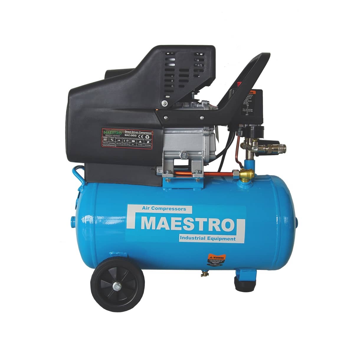Maestro MAC-24DD AΕΡΟΣΥΜΠΙΕΣΤΗΣ ΜΟΝΟΜΠΛΟΚ 1/Φ - 24 LT - 2.5HP - 1.8KW - 8BAR Maestro MAC-24DD AΕΡΟΣΥΜΠΙΕΣΤΗΣ ΜΟΝΟΜΠΛΟΚ 1/Φ - 24 LT - 2.5HP - 1.8KW - 8BAR
