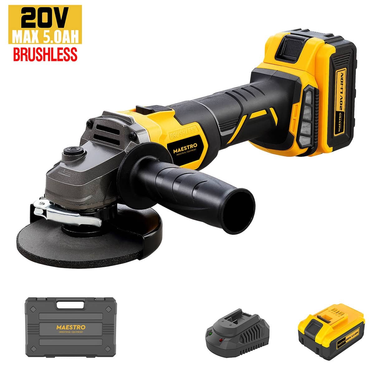 Maestro MCG-20BL BRUSHLESS ΓΩΝΙΑΚΟΣ ΤΡΟΧΟΣ (ΛΙΘΙΟΥ 20V - 1X5 Ah) Maestro MCG-20BL BRUSHLESS ΓΩΝΙΑΚΟΣ ΤΡΟΧΟΣ (ΛΙΘΙΟΥ 20V - 1X5 Ah)