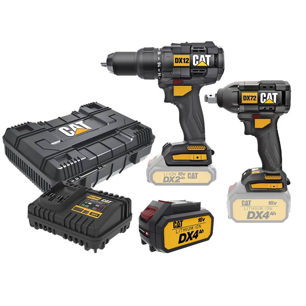 CAT Combo-06 Δραπανοκατσάβιδο κρουστικό DX12B + μπουλονόκλειδο DX72B + κασετίνα + δώρο μπαταρία 4.0Ah DXB4 + δώρο διπλό φορτιστή DXC42 CAT Combo-06 Δραπανοκατσάβιδο κρουστικό DX12B + μπουλονόκλειδο DX72B + κασετίνα + δώρο μπαταρία 4.0Ah DXB4 + δώρο διπλό φορτιστή DXC42