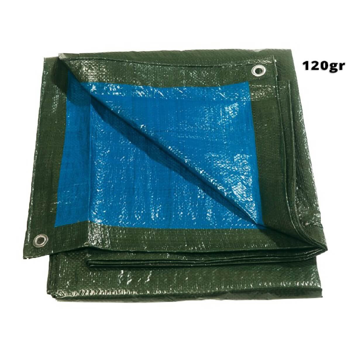 Μουσαμάδες 120gr 5 * 8m μπλε/πράσινοι αδιάβροχοι με κρίκους Μουσαμάδες 120gr 5 * 8m μπλε/πράσινοι αδιάβροχοι με κρίκους