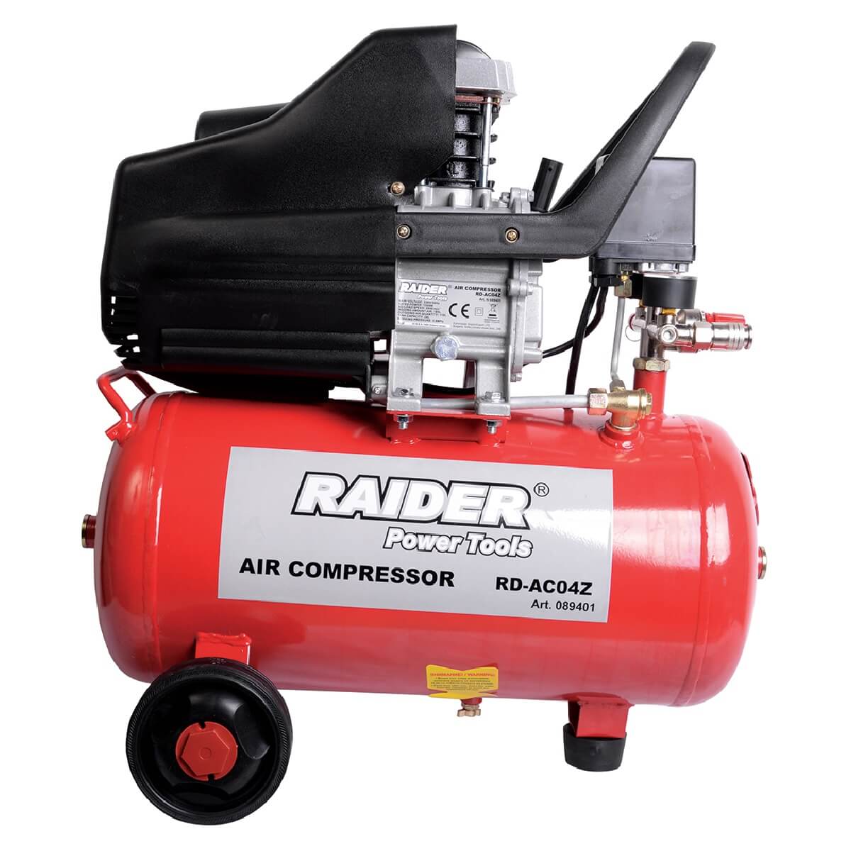 RAIDER Αεροσυμπιεστής 24L RD-AC04Z 1.5kW 089401 RAIDER Αεροσυμπιεστής 24L RD-AC04Z 1.5kW 089401